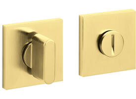 Olivari wc-sluiting Link Q 6mm stift, vierkant 51x5mm met nokken en doorgaande bevestiging Messing mat titaan PVD