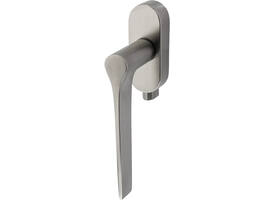 Olivari raamkruk afsluitbaar Lama L + ovaal rozet 87x32x18mm, stift 7x42mm RVS mat titaan PVD