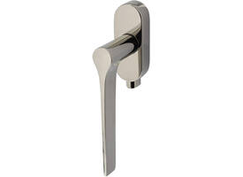 Olivari raamkruk afsluitbaar Lama L + ovaal rozet 87x32x18mm, stift 7x42mm Nikkel titaan PVD