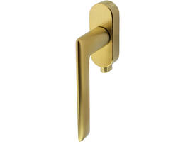 Olivari raamkruk afsluitbaar Tecno + ovaal rozet 87x32x18mm, stift 7x42mm Messing mat titaan PVD