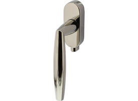 Olivari raamkruk afsluitbaar Aurelia + ovaal rozet 87x32x18mm, stift 7x42mm Nikkel titaan PVD