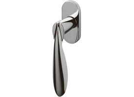 Olivari raamkruk Wind + ovaal rozet 71x32x5mm, stift 7x42mm Chroom
