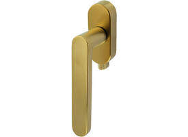 Olivari raamkruk afsluitbaar Link + ovaal rozet 87x32x18mm, stift 7x42mm Messing mat titaan PVD