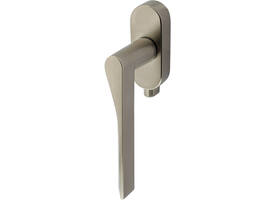 Olivari raamkruk afsluitbaar Fin + ovaal rozet 87x32x18mm, stift 7x42mm Nikkel mat titaan PVD