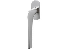 Olivari raamkruk Twist + ovaal rozet 71x32x5mm, stift 7x42mm Chroom