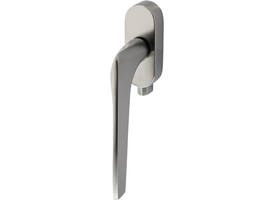 Olivari raamkruk afsluitbaar Twist + ovaal rozet 87x32x18mm, stift 7x42mm RVS mat titaan PVD