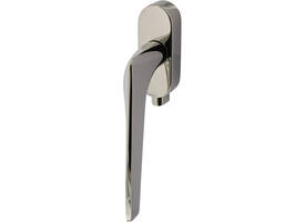 Olivari raamkruk afsluitbaar Twist + ovaal rozet 87x32x18mm, stift 7x42mm Nikkel titaan PVD