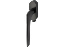 Olivari raamkruk afsluitbaar Twist + ovaal rozet 87x32x18mm, stift 7x42mm Antraciet mat titaan PVD