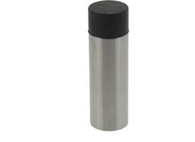 Deurbuffer zonder achterplaat met stootbuffer zwart rond 25x15mm L=80mm