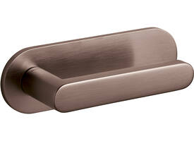 Olivari Deurkruk Link + ovaal geveerd schild 162x51mm met doorgaande bevestiging Brons mat titaan PVD