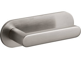 Olivari Deurkruk Link + ovaal geveerd schild 162x51mm met doorgaande bevestiging RVS mat titaan PVD
