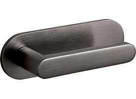 Olivari Deurkruk Link + ovaal geveerd schild 162x51mm met doorgaande bevestiging Antraciet mat titaan PVD