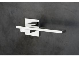 Olivari deurkruk Living + vierkant geveerde rozet 51x5mm met nokken en doorgaande bevestiging Chroom
