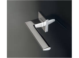 Olivari deurkruk Trend + vierkant geveerde rozet 51x5mm met nokken en doorgaande bevestiging Chroom