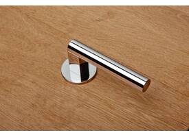 Olivari deurkruk Euclide + ronde geveerde rozet 51x5mm met nokken en doorgaande bevestiging Chroom