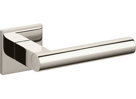 Olivari deurkruk Euclide Q + vierkant geveerde rozet 51x5mm met nokken en doorgaande bevestiging Nikkel titaan PVD