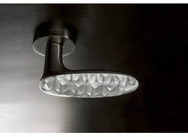 Olivari deurkruk Crystal Diamond + rond geveerde rozet 51x5mm Antraciet mat titaan PVD + diamond