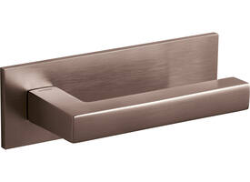 Olivari Deurkruk ABC + rechthoekig geveerd schild 162x51mm met doorgaande bevestiging Brons mat titaan PVD
