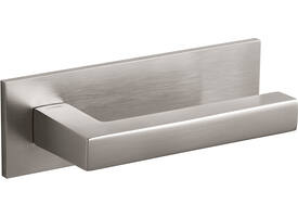 Olivari Deurkruk ABC + rechthoekig geveerd schild 162x51mm met doorgaande bevestiging RVS mat titaan PVD
