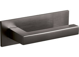 Olivari Deurkruk ABC + rechthoekig geveerd schild 162x51mm met doorgaande bevestiging Antraciet mat titaan PVD