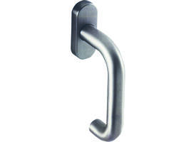 Raamkruk gemont. op afgeronde rozet met stift 7x32mm