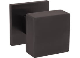 Olivari deurknop vast Diana + vierkant rozet 51x5mm Antraciet mat titaan PVD