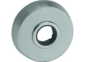 Veiligh.knop rozet rond met Q-gat RVS Ø53X12mm inclusief 8mm klik rozet met bevestiging 2 x M5