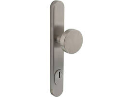 Veiligheids-buitenschild RVS 35x250x15mm SKG*** afgerond Q-PC92 met kerntrekbeveiliging