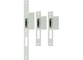 Sluitplaat rechthoek staal vlak RVS  tbv.6-pnts. Freewaylock m/ lip 36mm ls/rs 24x270x3 / 24x185x3mm (2stuks)