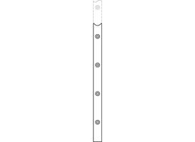 Afgeronde voorplaat verlengstuk 20x262mm geschikt voor de MINT serie