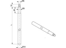 Espagn.onderstang 1487x10mm m 6 massief