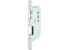 Zelfvergrendelende tegenkastespagnolet doornmaat 65mm voor dubbele paniekdeuren voorzien van 9mm tuimelaar vpl.25x235x3mm. Certificering EN 179-1125 en EN 1634-1 tot 3