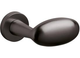 Olivari gatdeel Blindo Links wijzend + rond rozet 51x5mm Antraciet mat titaan PVD