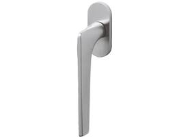 Olivari raamkruk Twist + ovaal rozet 71x32x5mm, stift 7x42mm Chroom mat